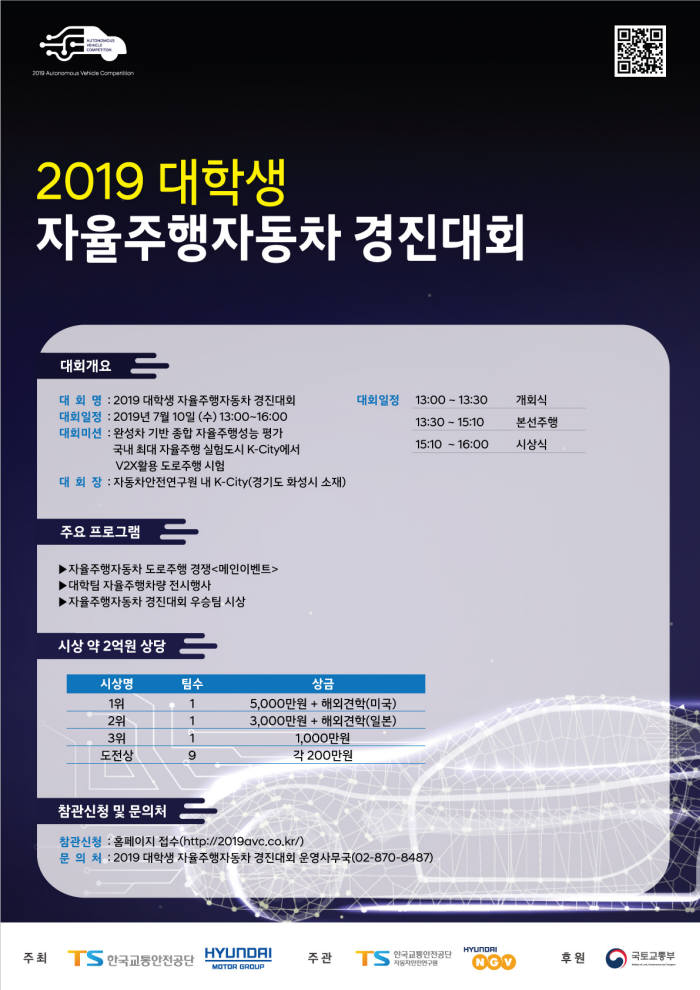 한국교통안전공단-현대자동차그룹 '대학생 자율주행차 경진대회' 공동 개최