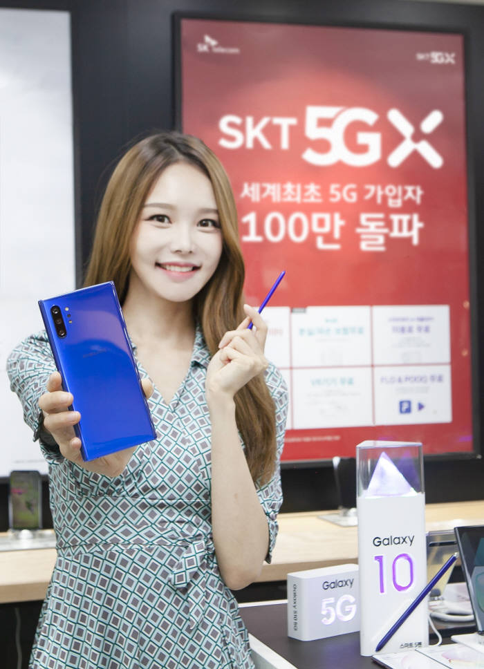 SK텔레콤, 5G 가입자 100만명 돌파