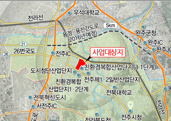 전북 전주 국가산업단지 위치도