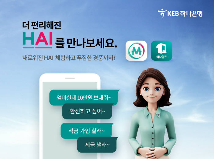 KEB하나은행, 인공지능 HAI(하이)뱅킹 고도화