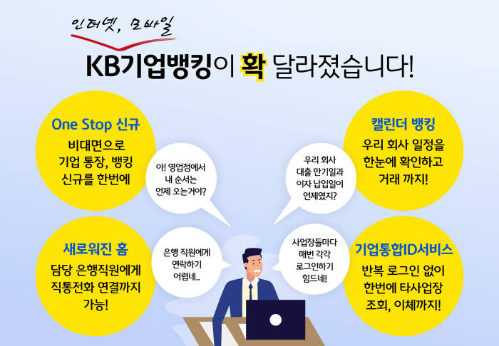 KB국민은행, 기업 뱅킹 서비스 전면 개편...혁신 기능 대거 탑재