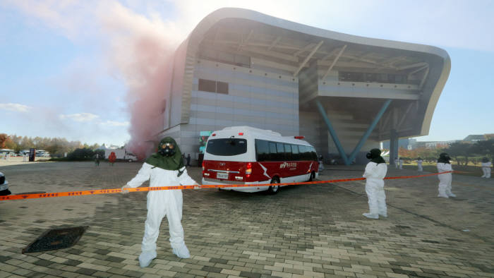 국립광주과학관은 30일 광주지방경찰청, 광주 북구청 주관 2019 재난대응 안전한국훈련을 실시했다.