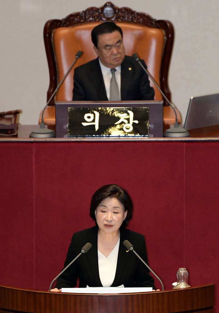 비교섭단체 대표연설하는 심상정 대표