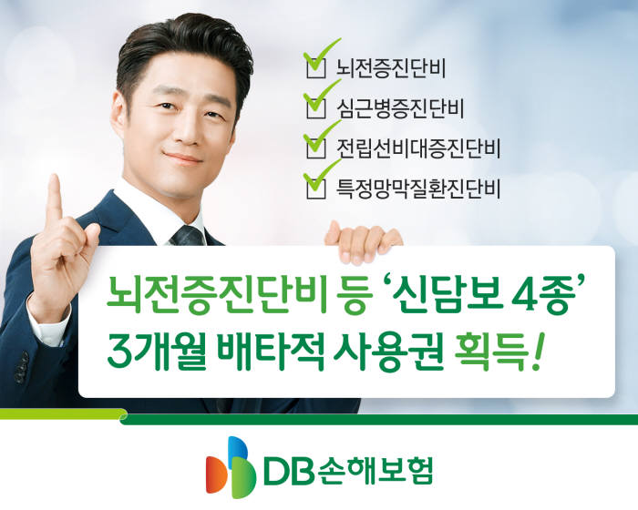 DB손해보험, 뇌전증진단비 등 '신담보 4종' 배타적 사용권 획득