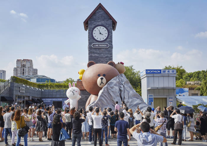 라인프렌즈 중국 난징 스토어. 사진=라인프렌즈