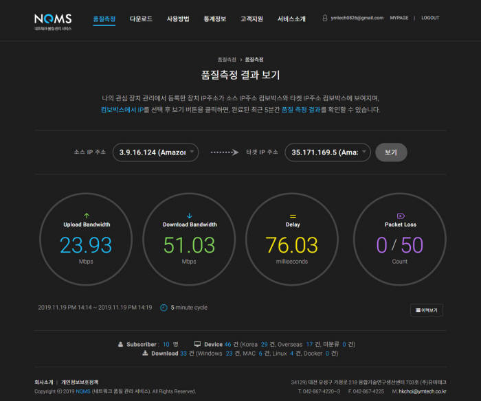 [넷 챌린지 캠프 2019]유미테크, 사용자 참여형 네트워크 품질관리시스템 구축