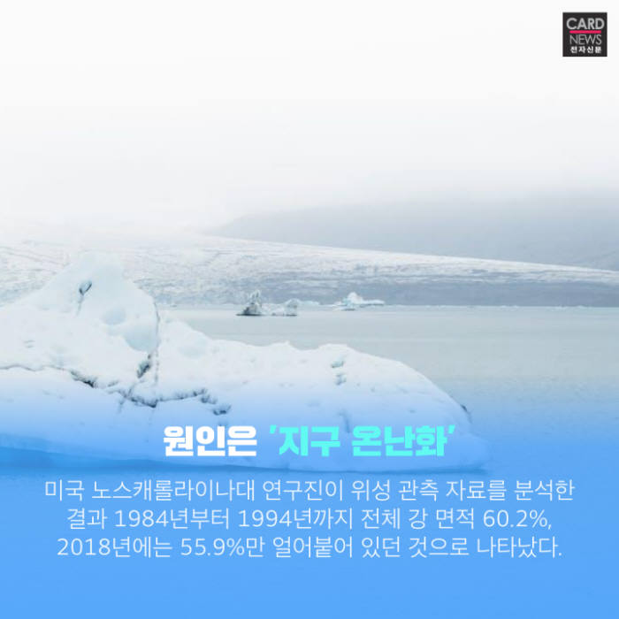 [카드뉴스]한강서 얼음 보기, 더 어려워진다