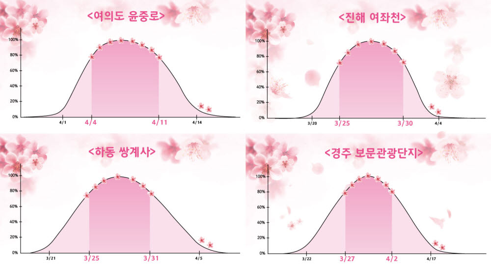 153웨더 기상TV, “올해 벚꽃 개화 평년보다 3~4일 빠르고, 작년과 비슷해”