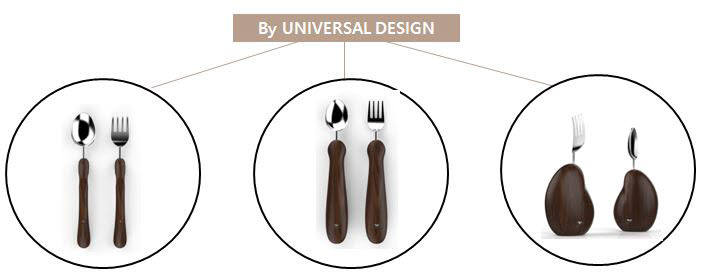 공생 유니버설디자인 스푼 3종. 사진출처=공생