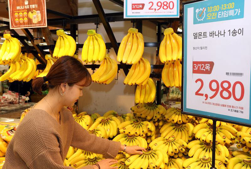 지난 12일 타임특가 행사를 진행한 델몬트 바나나 8수는 오후 1시 이전 매출과 고객수가 직전주 대비 각각 77.9%, 106.4% 증가했다.