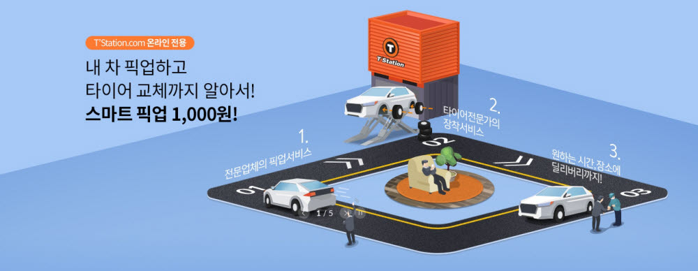 한국타이어, 4월 티스테이션 스마트픽업 서비스 '1000원의 행복'