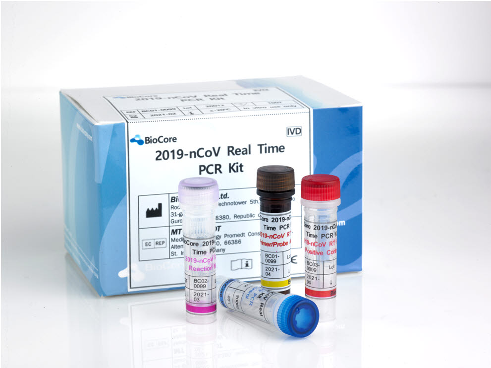 질병관리본부 긴급사용승인을 획득한 바이오코아 코로나19 진단키트 BioCore 2019-nCoV Real Time PCR Kit (사진=바이오코아)