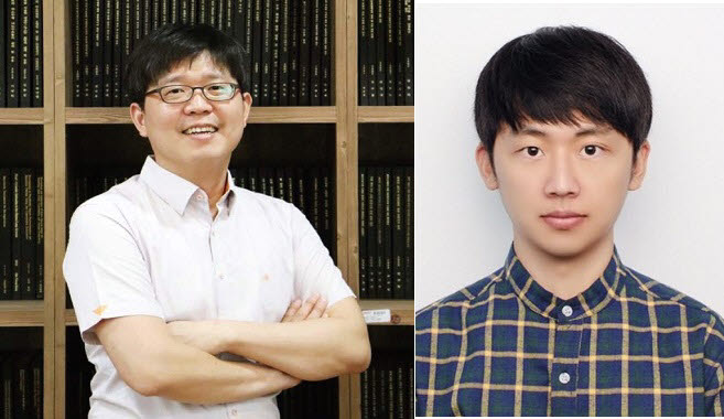 투명망토를 만드는 메타물질을 이용해 나노성형소재와 프린팅 기술을 개발한 노준석 포스텍 교수(왼쪽)와 윤관호 박사.