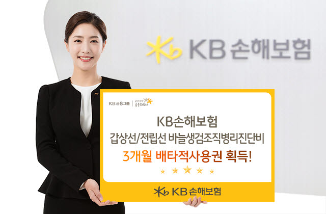 KB손보, 업계 최초 '갑상선·전립선바늘조직검사비' 배타적사용권 획득