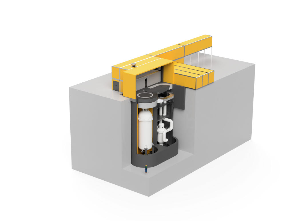 미국USNC가 개발중인 소형 모듈 원자로(MMR) 개념도.