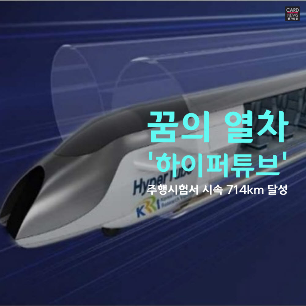 [카드뉴스]꿈의 열차 '하이퍼튜브' 시속 714㎞ 달성