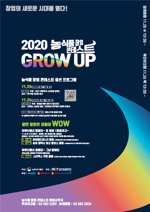 농식품 스타트업 선발 '2020 농식품 콘테스트' 25일 26일 개최