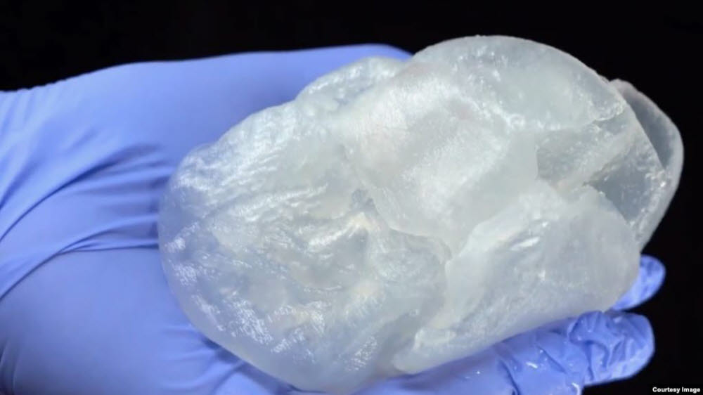 미국 카네기 멜론대 연구진이 출력한 3D 프린팅 심장 모형. <사진=카네기멜론대 유튜브 갈무리>
