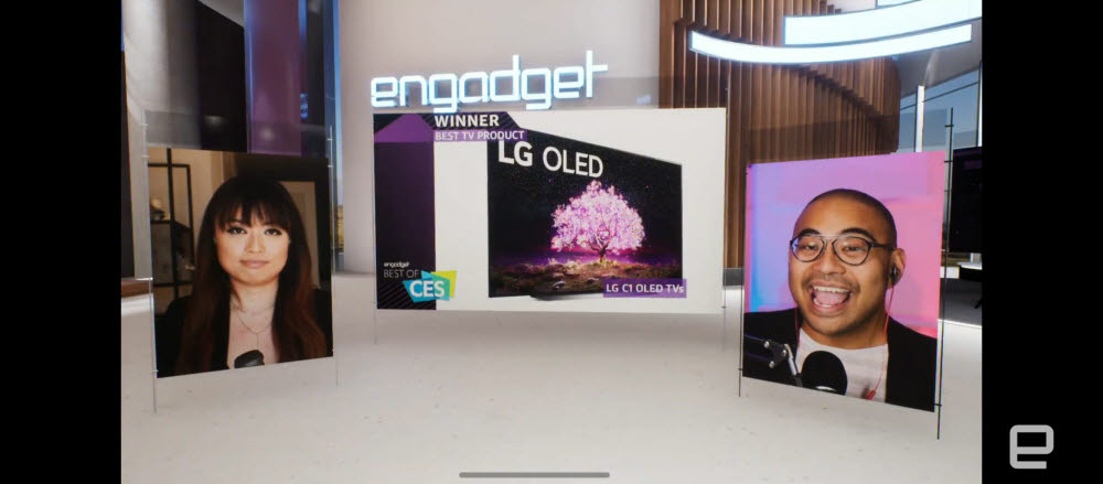 LG전자 LG 올레드 TV가 엔가젯 주최 CES 2021 최고상 시상식에서 TV 부문 최고상을 수상했다.
