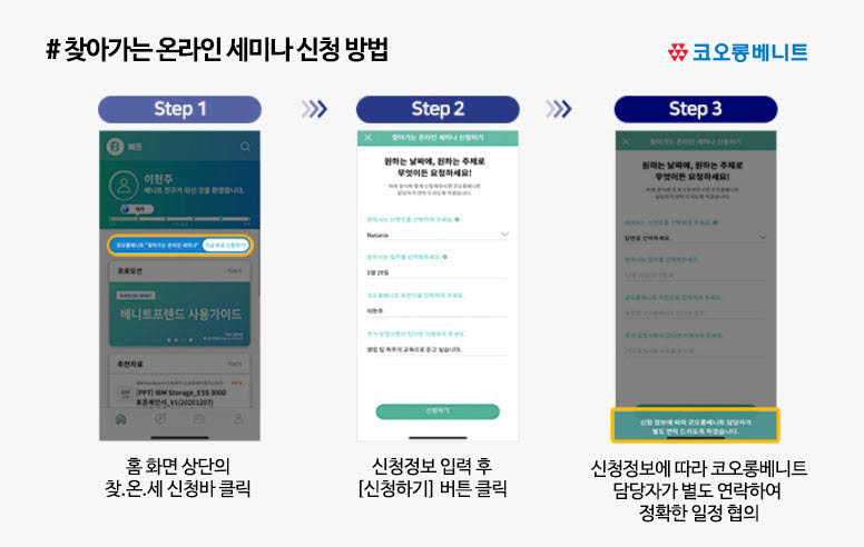 코오롱베니트, 파트너사 대상 '찾아가는 온라인 세미나' 운영