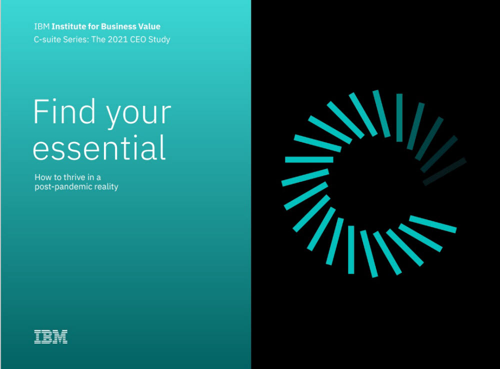 포스트 코로나 시대 기업 성장을 위한 IBM 설문조사 결과 보고서. IBM 보고서 캡처