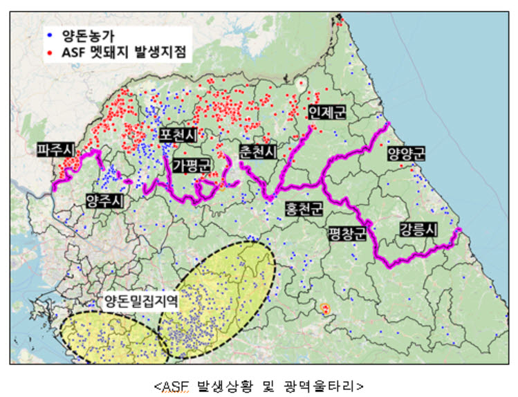 봄철 멧돼지 출산기 대비 ASF 방역 대책 강화