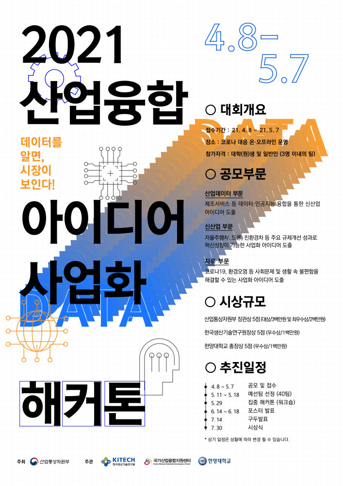 2021 산업융합 아이디어 사업화 해커톤 이미지