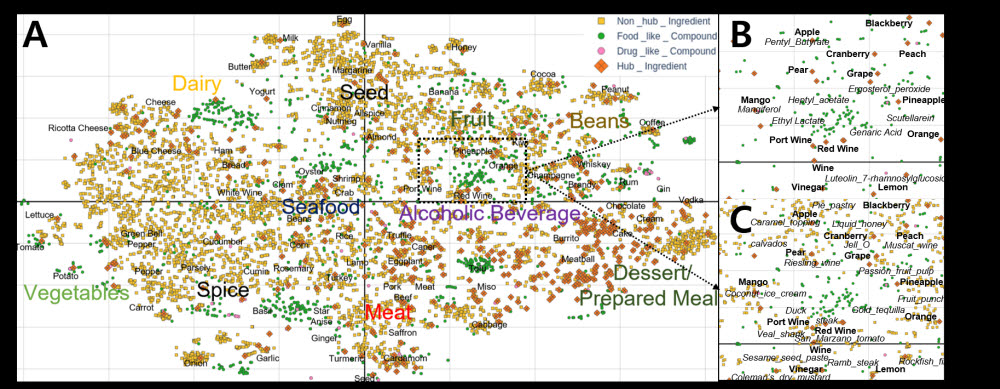 플레이버그래프(flavorgraph) 학습 결과 이미지, 자료=고려대