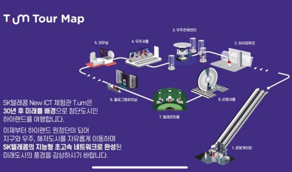 SK텔레콤 티움 온택트 투어 맵