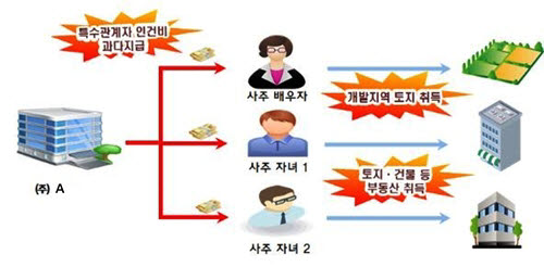 개발지역 부동산 거래 탈세(법인자금 유출) 사례.