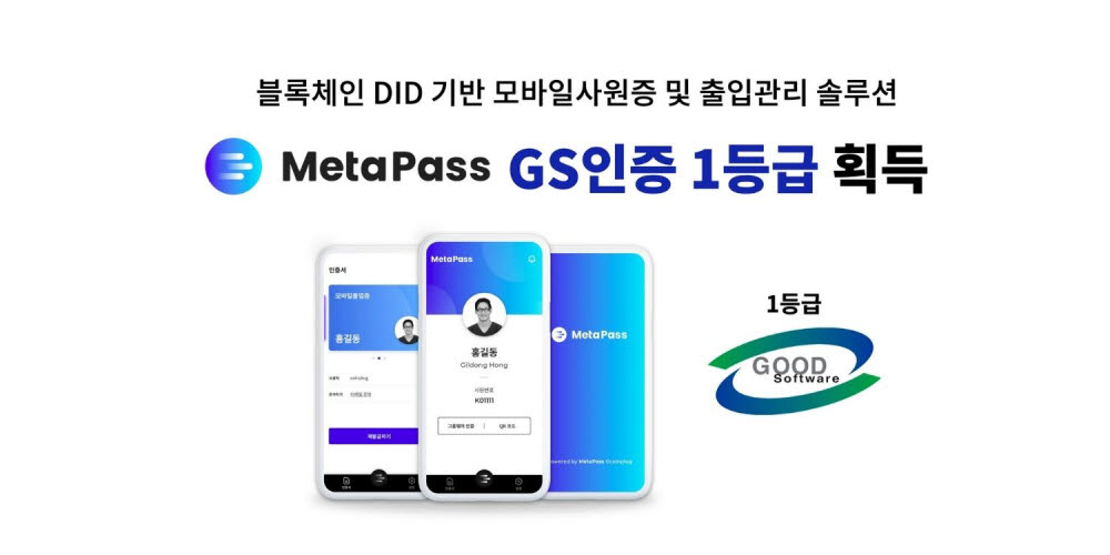 코인플러그 DID 출입관리 솔루션, GS인증 1등급 획득