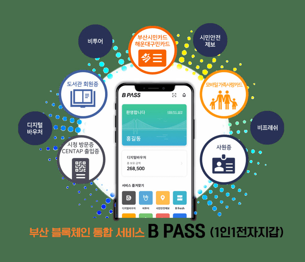 B PASS(1인 1전자지갑) 기능.