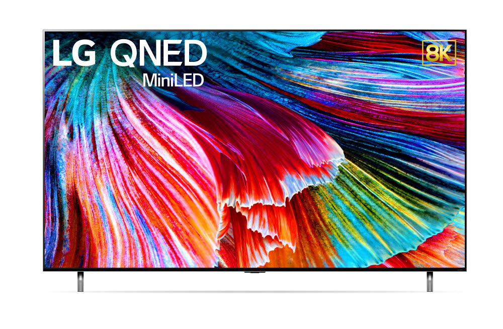 LG전자가 첫 미니 LED TV인 LG QNED MiniLED를 출시한다. 이 제품은 독자 고색재현 기술인 퀀텀닷 나노셀 컬러 테크놀로지를 적용해 정확하면서도 풍부한 색을 표현하는 것이 특징이다. 사진은 LG QNED MiniLED(모델명: 75QNED99) 제품 이미지.