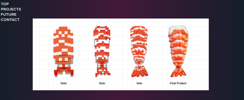 3D 식품 프린터 기업 오픈밀즈 홈페이지 화면 캡처.