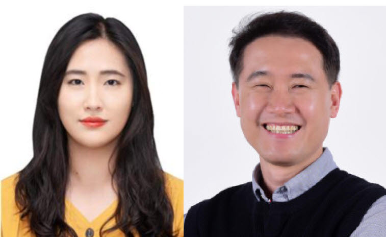 스마트창호 필름을 개발한 김소연 연구원(왼쪽)과 임동찬 연구원.