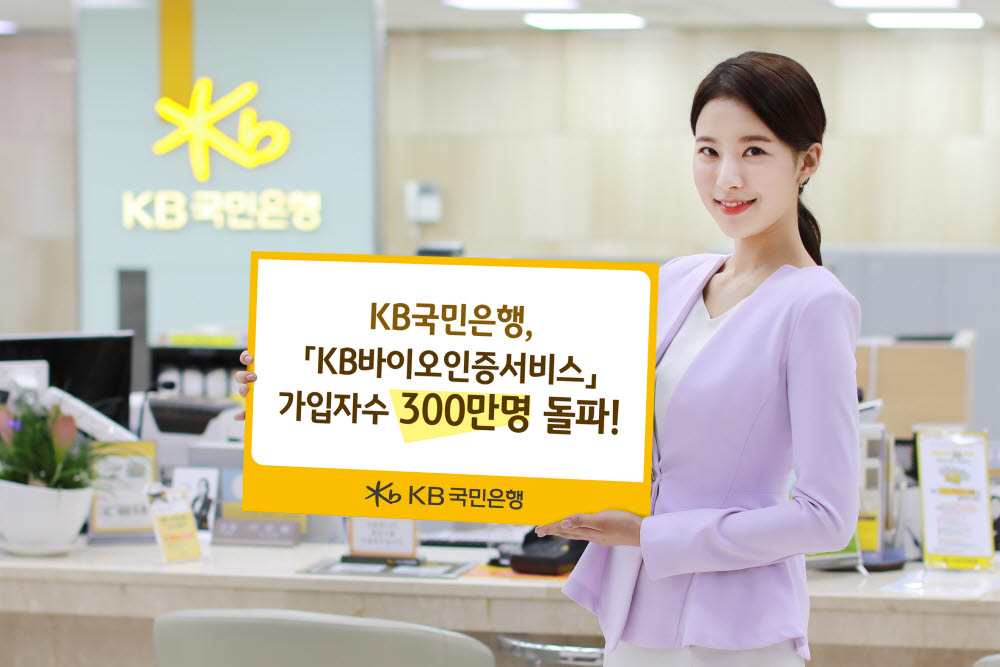 국민은행, 손바닥 정맥 'KB바이오인증' 300만 가입자 돌파