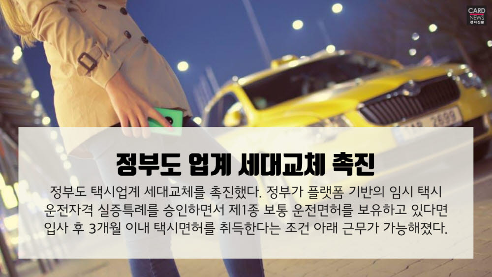 [카드뉴스]택시기사 세대교체…MZ세대 핸들 잡는다