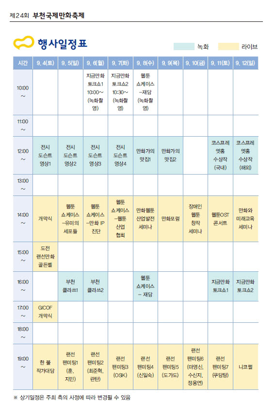 4일 개막 부천국제만화축제, '온택트'로 소통