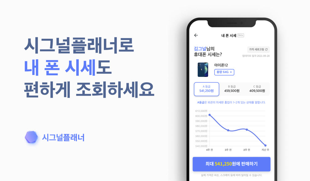 시그널플래너, 폰가비와 '내 폰 시세' 서비스 출시