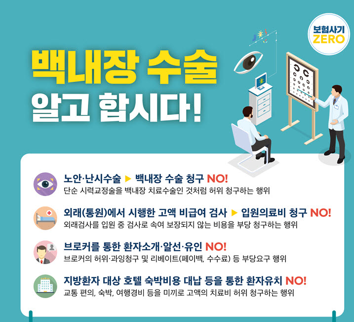 생·손보협회-안과의사회, '백내장 수술 알고 합시다' 홍보캠페인