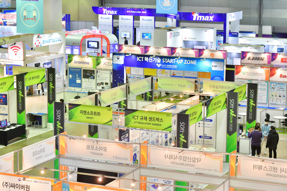 소프트웨이브 2021이 1~3일까지 서울 삼성동 코엑스에서 열린다. 지난해 행사 모습.