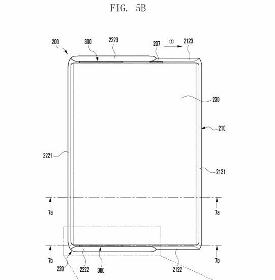 삼성전자 롤러블폰 특허 이미지 일부. 사진=미국특허청