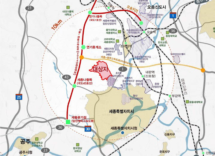 세종스마트 국가산업단지 위치도 사진=세종시