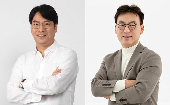 이승원 글로벌 총괄 사장(좌), 도기욱 신임 각자 대표 내정자