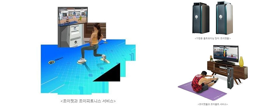 회사 솔루션과 제품 이미지.