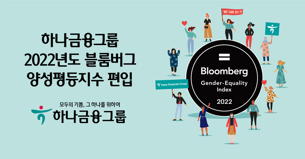 하나금융, 2022 블룸버그 양성평등지수 편입