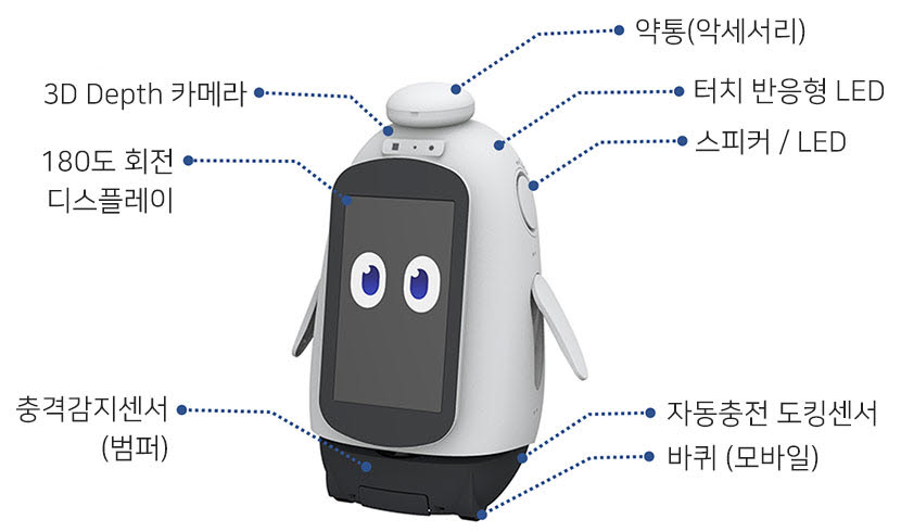 AI 기반 데일리 케어 로봇 보미 모습.