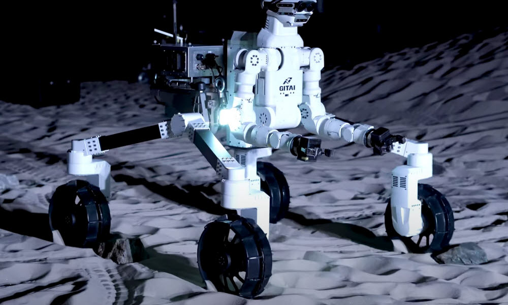 기타이가 개발한 달 탐사 로봇 로버 R1.