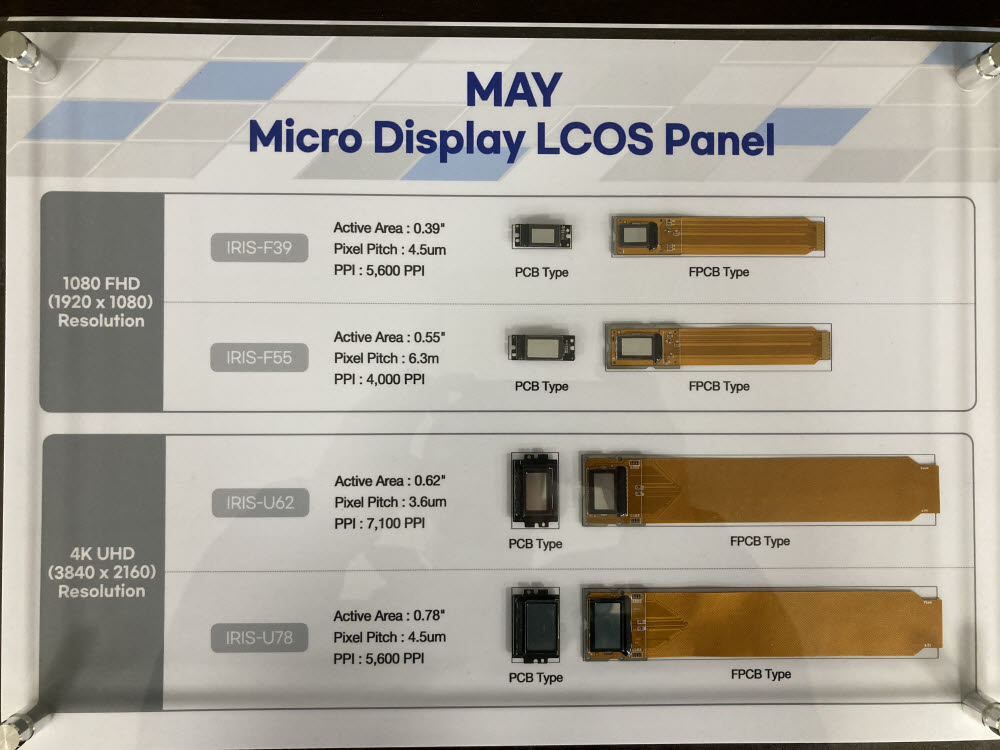 LCoS 패널들(메이 제공)