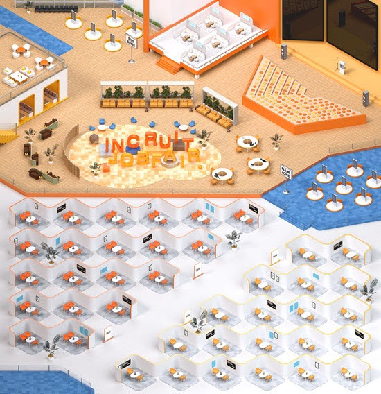 인크루트 메타 내 리크루트존 전경, 제공: 인크루트